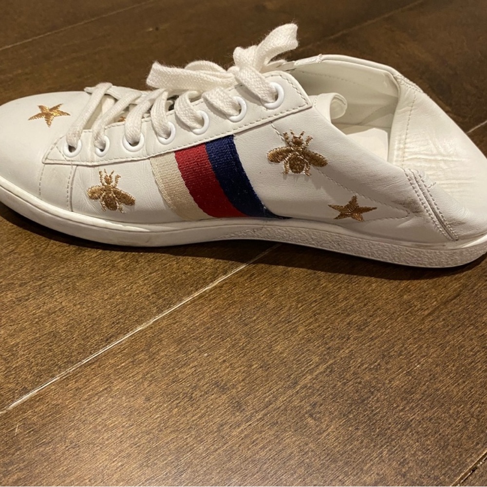 GUCCI women’s Ace Bees and Star Soft Heel size 37 - Picture 6 of 11